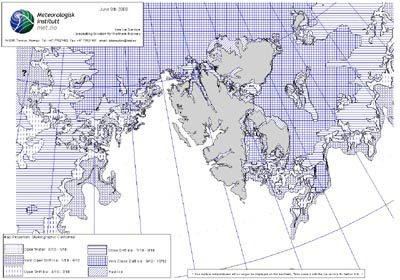 Ice chart as of 09 Juni 2008