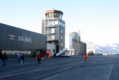 Passport control in Longyearbyen