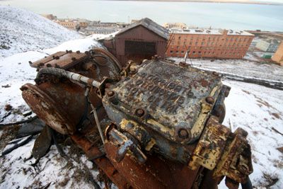 Technikschrott in Barentsburg