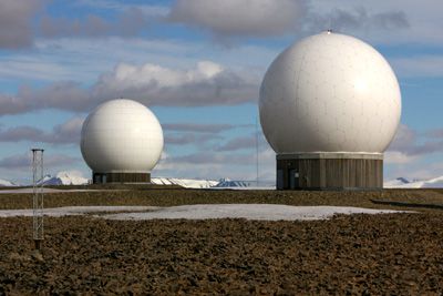 SvalSat Satellitenanlage in Longyearbyen