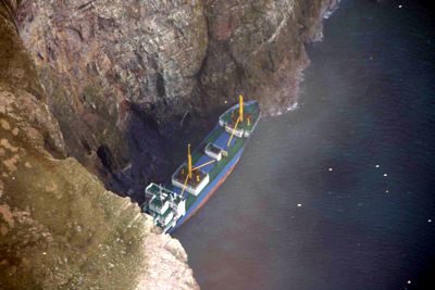 Russian ship wrecked at Bjørnøya