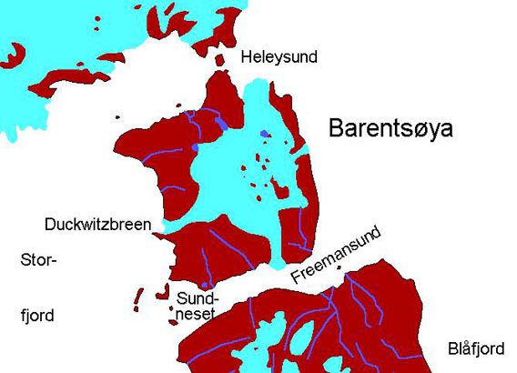 Barentsøya: Karte