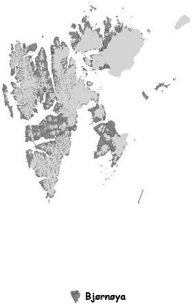 Karte Bjørnøya (Bäreninsel)