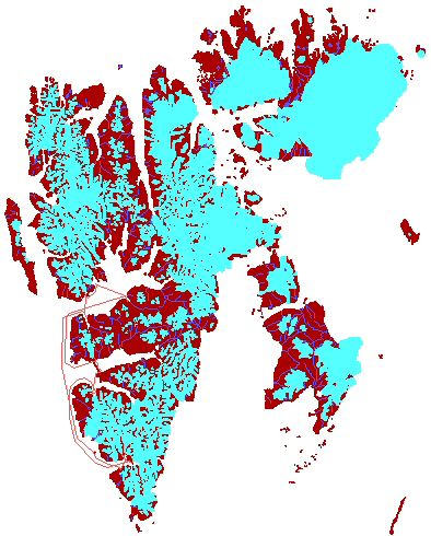 Map Spitzbergen with Noorderlicht