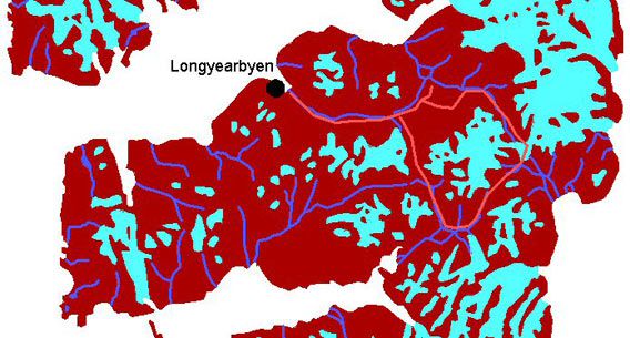 Map - Nordenskiöld Land and east coast Svalbard 2007