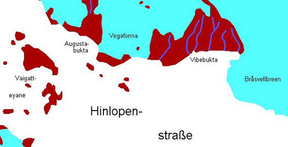 Karte Augustabukta-Torellneset-Vibebukta