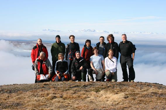 Group photo Observatoriefjellet (Recherchefjord)