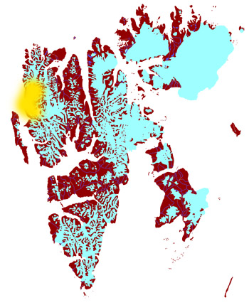 Map: Spitsbergen 2012/09/21-29