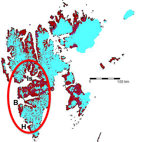 Karte Isfjord-Bellsund-Hornsund