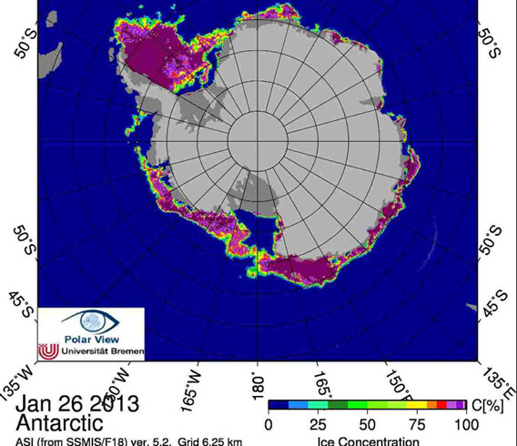 Antarctic SSMIS 2013/01/27