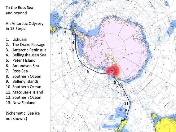 Map to triplog: The Ross Sea