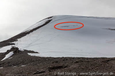 Gletscherspalte am Nordenskiöldfjellet bei Longyearbyen