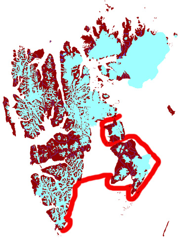 Advanced Spitsberegn with Arctica II, 2014: Map 2