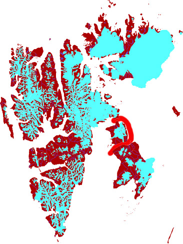 Karte Reiseroute Antigua, Spitzbergen, Juli 2014: Heleysund, Barentsøya