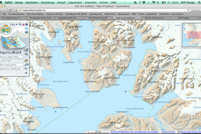 digital map Spitsbergen