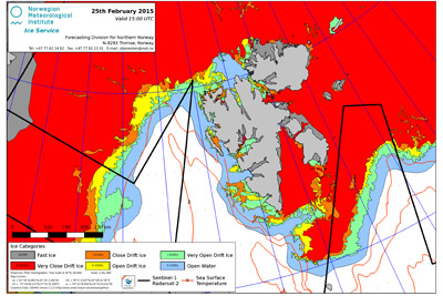 Eiskarte Spitzbergen