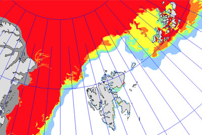 Eiskarte Spitzbergen