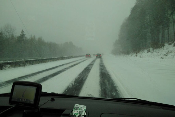 Arktis auf der Autobahn