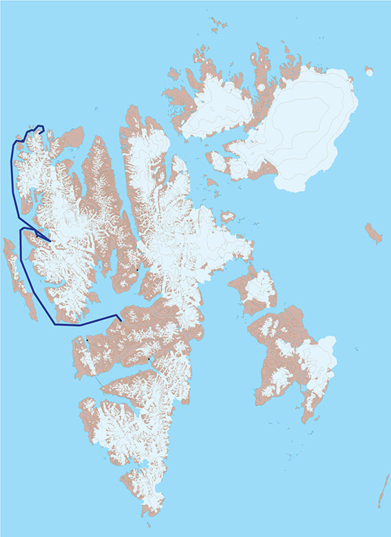 Karte 1 - Zur Nordküste Spitzbergens