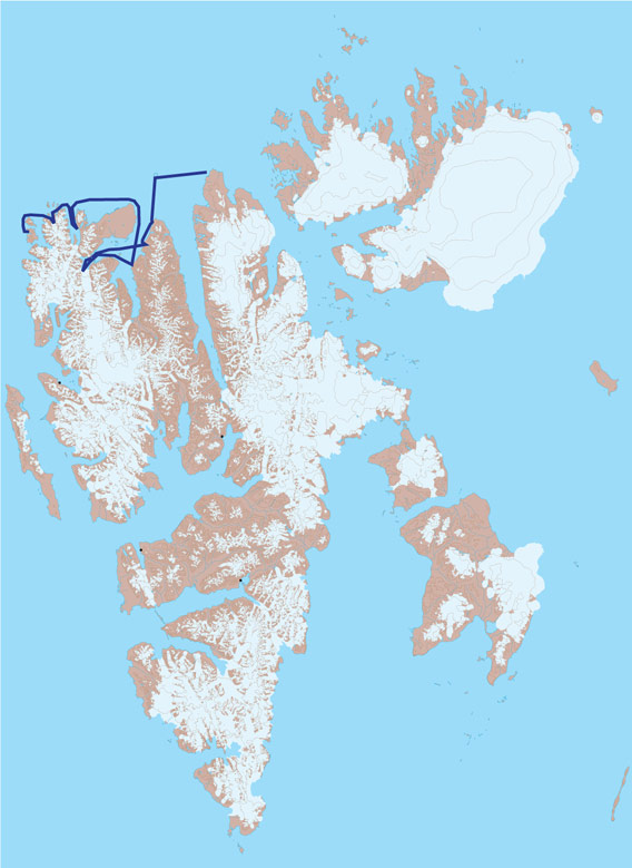 Kart 3 - Fra Moffen til Danskøya