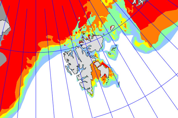 Eiskarte Svalbard