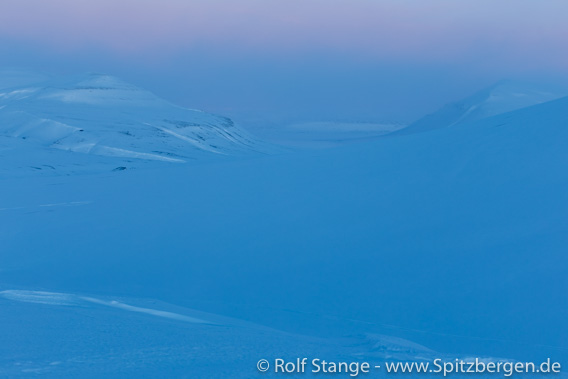 Eskerdalen, Licht beginnender Polartag Mitte Februar