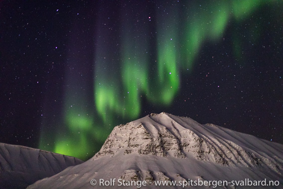 Nordlys over Sarkofagen, Longyearbyen