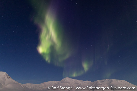 Northern light near Longyearbyen