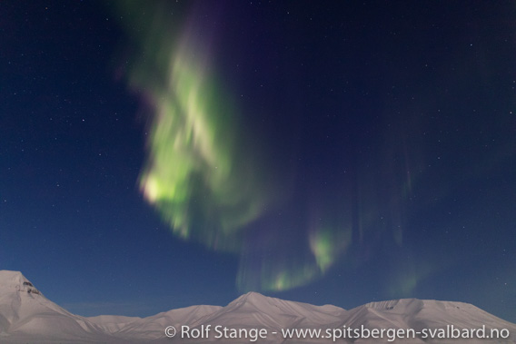 Nordlys nær Longyearbyen