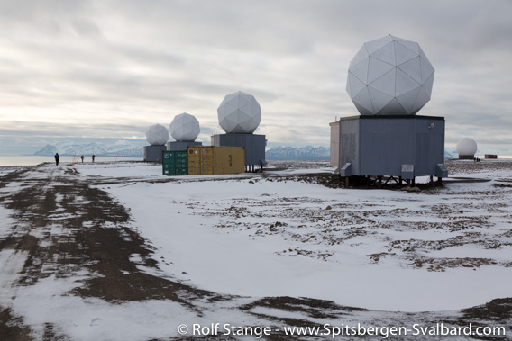 SvalSat. Platåberget near Longyearbyen, Svalbard