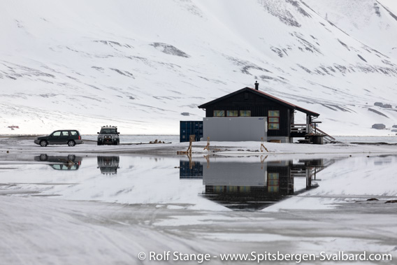 Lake on the camp site Longyearbyen