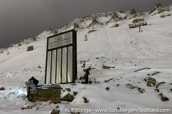 Miners' memorial, Longyearbyen