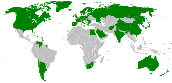 Svalbardtraktaten: Medlemsland