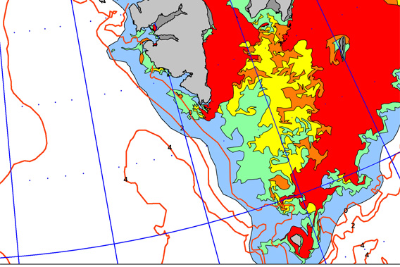 Ice chart, Spitsbergen, early May