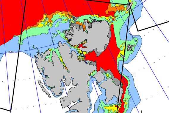 Eiskarte Spitzbergen