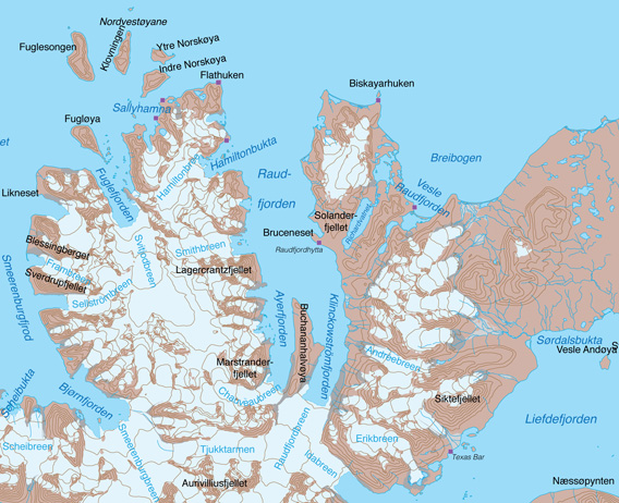 Karte Raudfjord