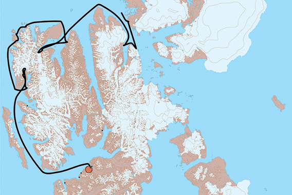 SV Antigua, Svalbard 2021: Kart 1