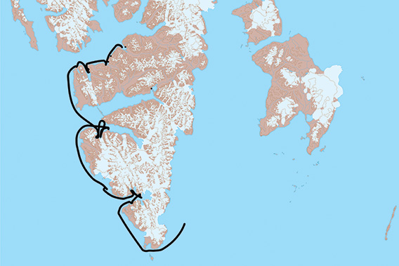 SY Arctica II, Spitsbergen 2021: Map 4