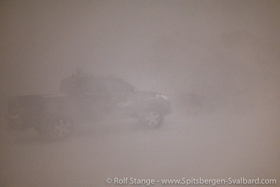 Snow storm, Longyearbyen