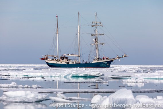 SV Antigua 2022, drivis på nordsiden av Spitsbergen
