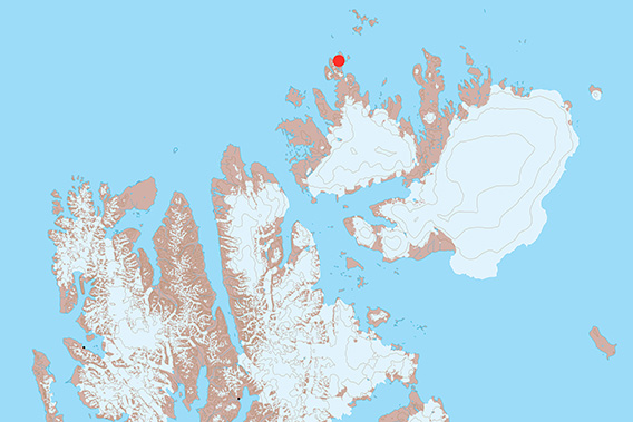 Chermsideøya, Knoll. Karte
