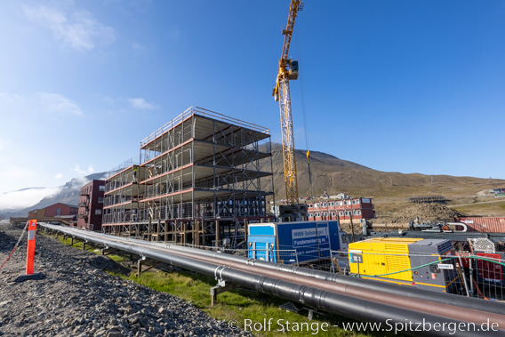 Baustelle in Longyearbyen