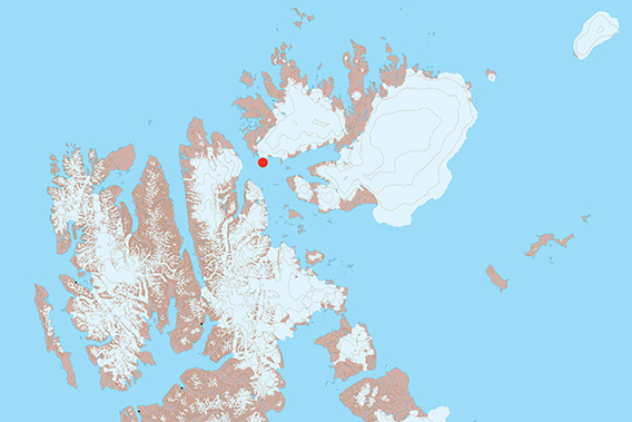 Gimlebreen, Karte