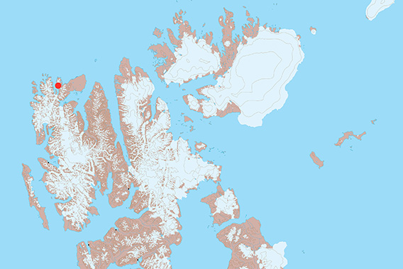 Gimlebreen, Karte