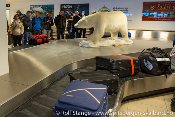 Tollkontroll i Spitsbergen: lufthavn: airport Longyearbyen