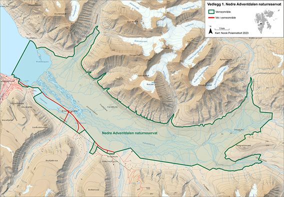 Nature reserve lower Adventdalen