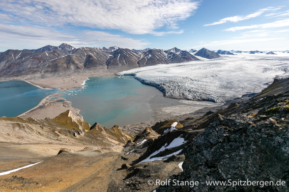 Recherchebreen vom Observatoriefjellet gesehen