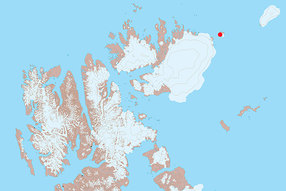 Storøya Ymerhütte, Karte