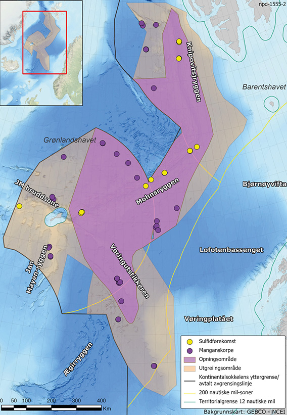 Map deep sea mining