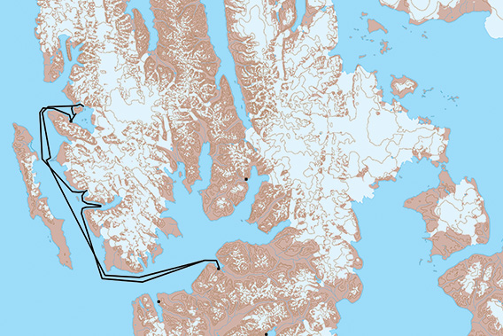 SV Meander, Spitzbergen 2024, Karte